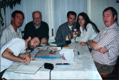 Me, Uncle Bill, Uncle John, Doug, Heather, Charlie, and Dad (at Aunt Jane's)