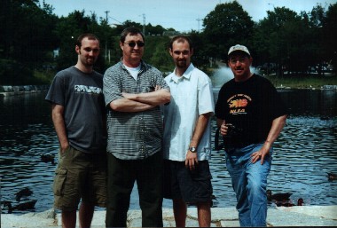 Me, Dad, Doug, and Uncle Harry at Bowring Park