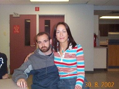 Kathy and I at work
